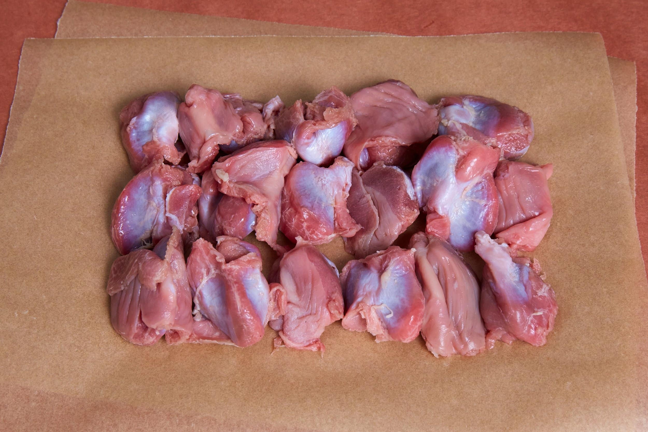 Gésiers cuisinés à la poêle