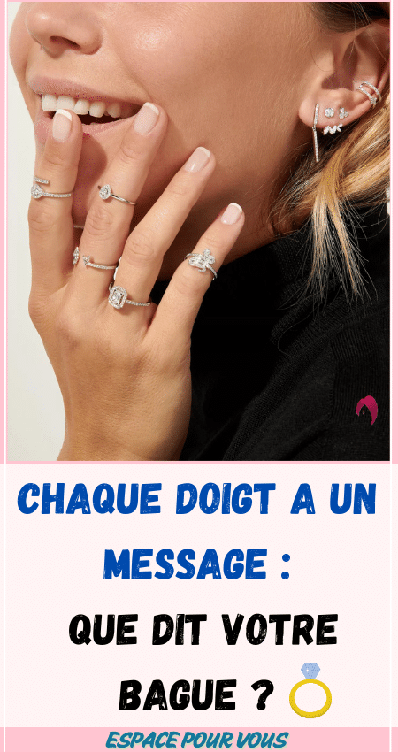 Signification des bagues selon les doigts