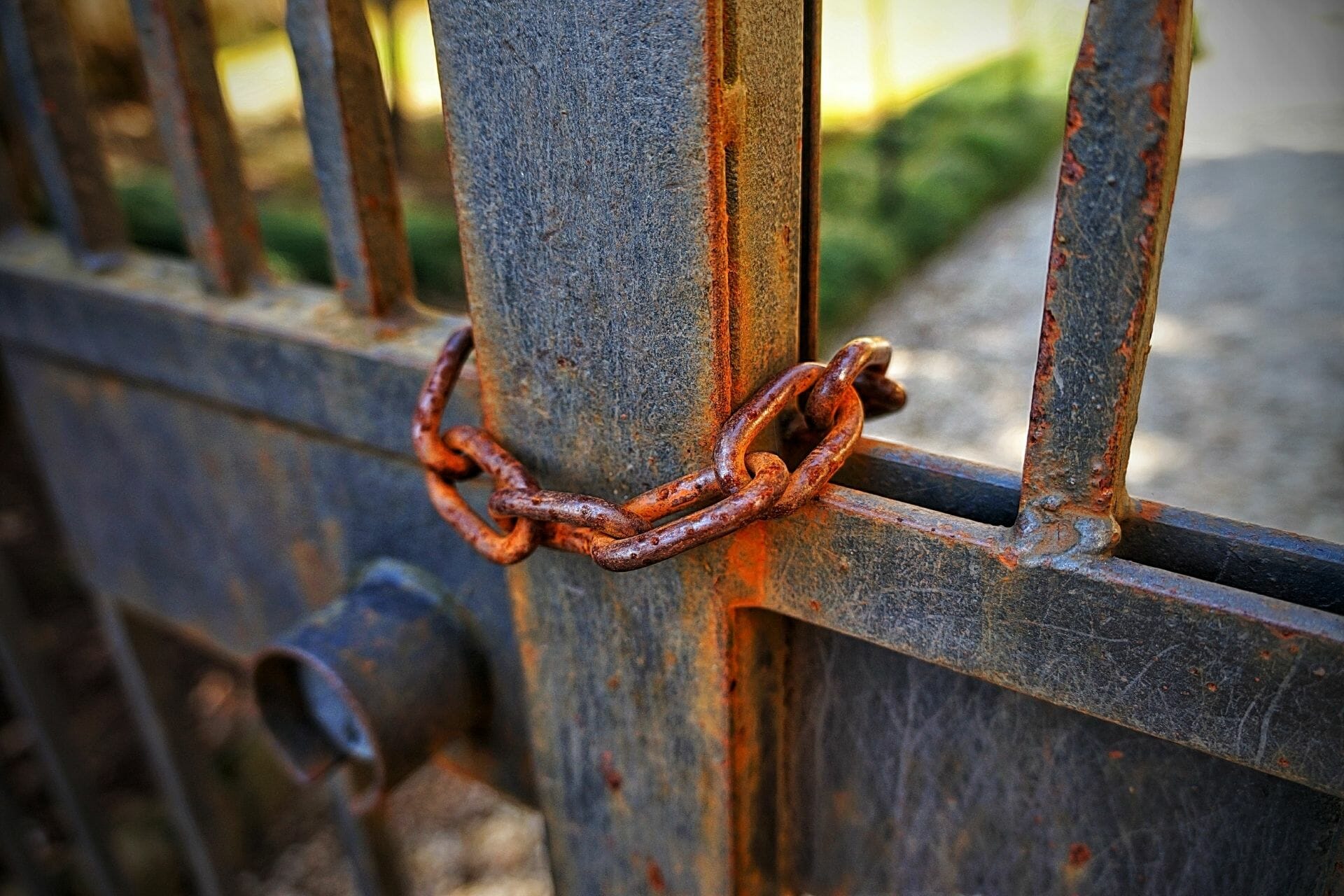Objet métallique rouillé