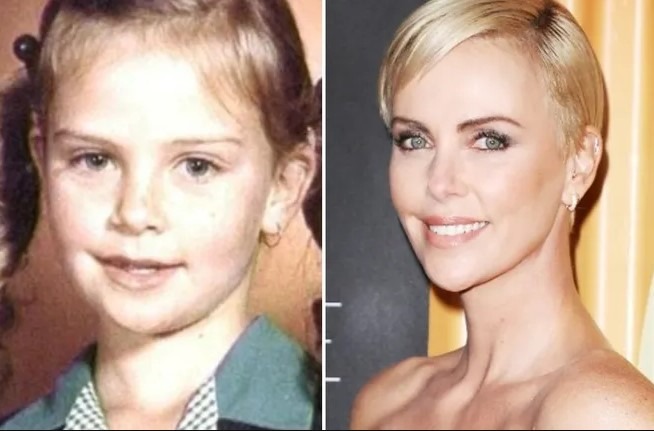 Charlize Theron enfant, élégance naturelle