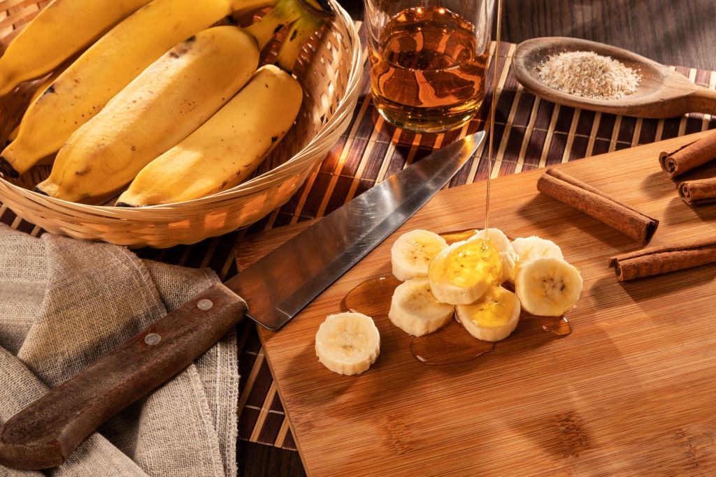 Bananes avec miel et cannelle