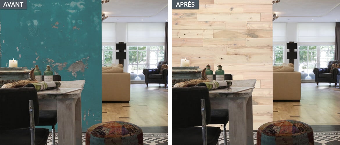 Mur avec peinture écaillée