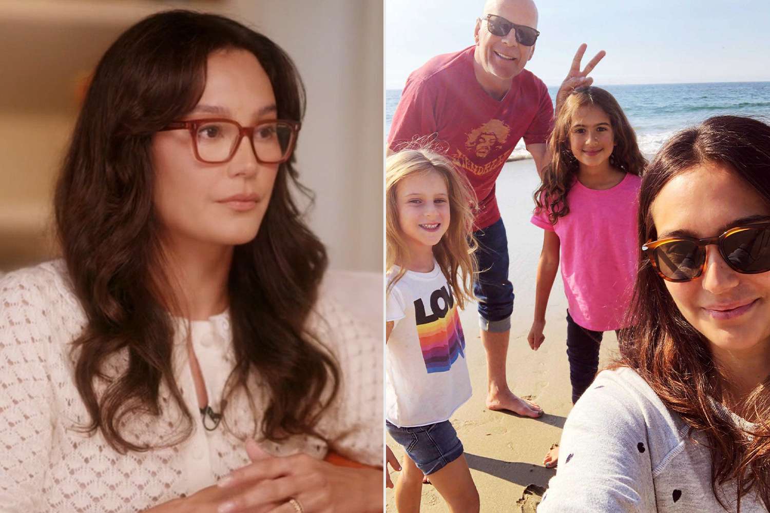 Emma Heming Willis et Bruce Willis souriant ensemble lors d'une sortie