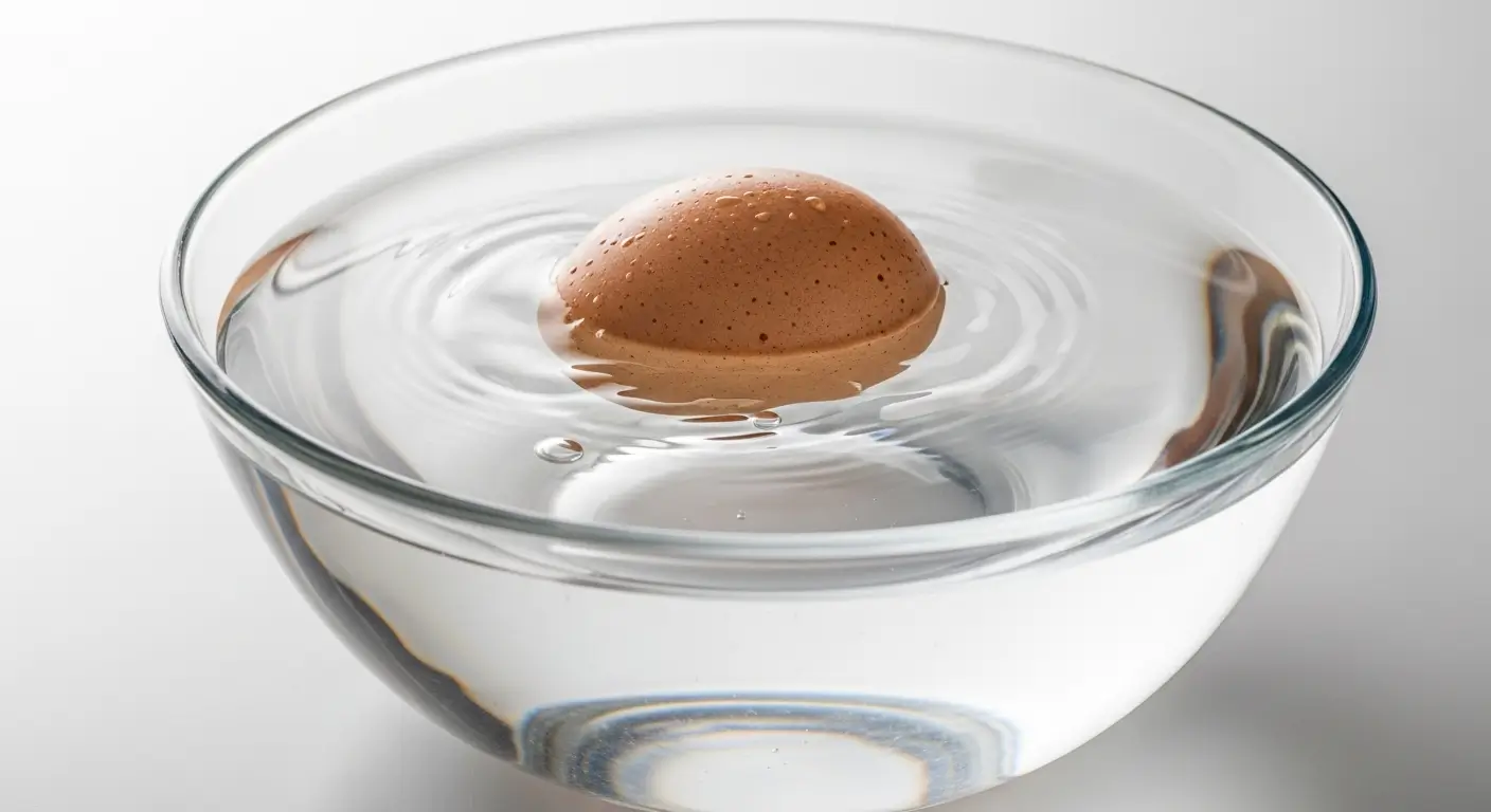 &OElig;ufs plong&eacute;s dans un bol d'eau froide apr&egrave;s cuisson