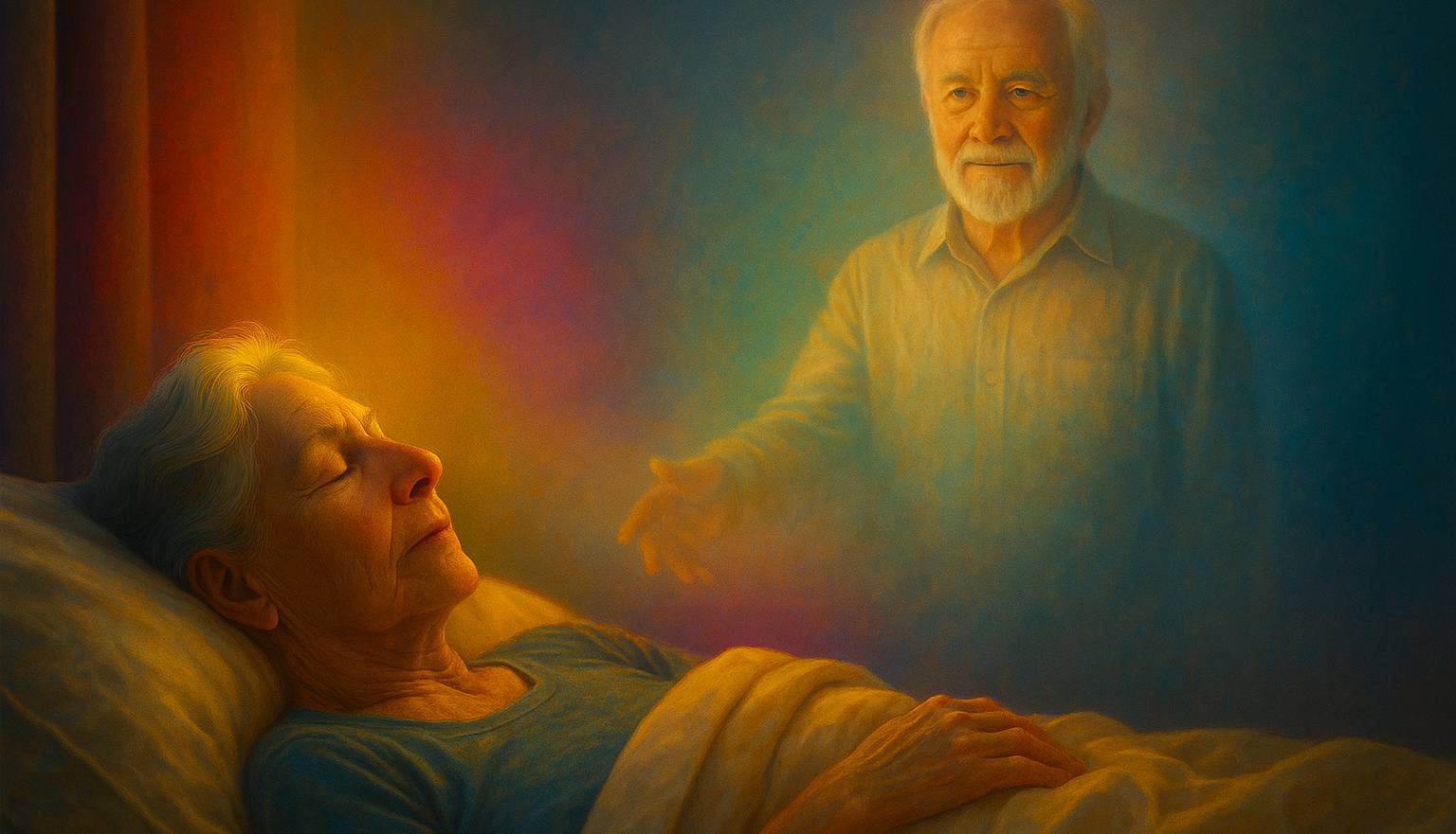 Femme d'âge mûr se réveillant d'un rêve intense